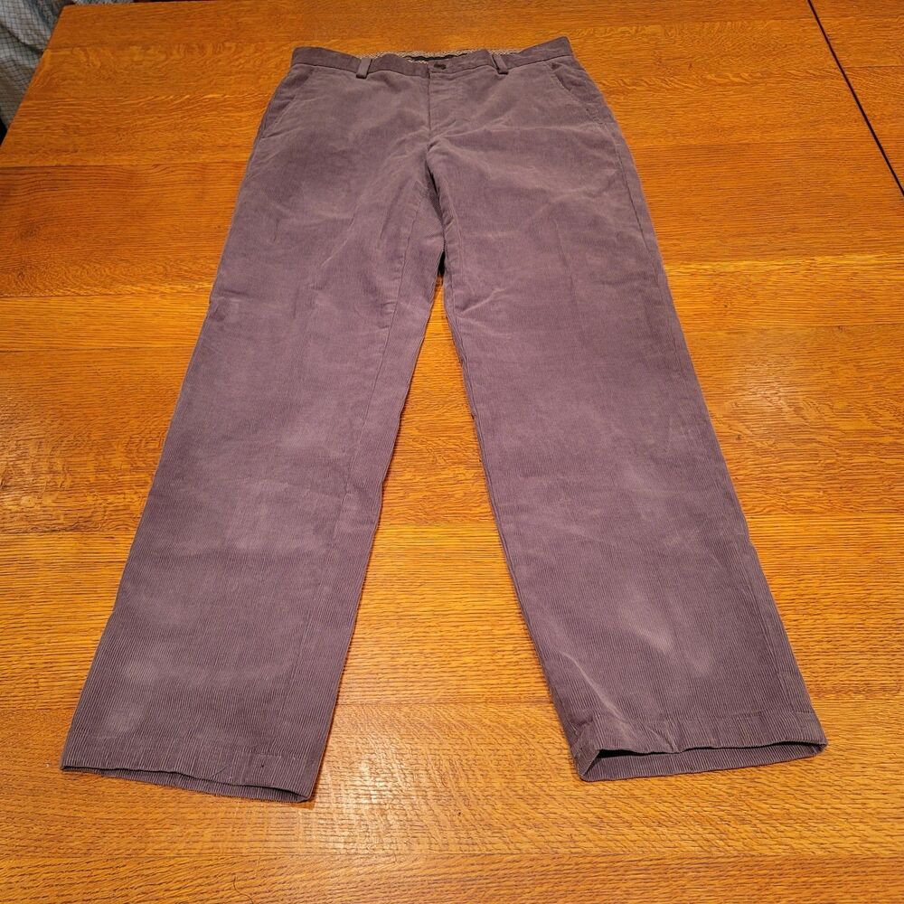 Brooks Brothers Clark Corduroy Pants Gray 32x32 Cotton Stretch